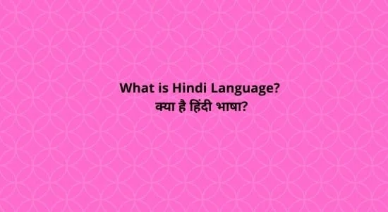 Hindi Language in Hindi