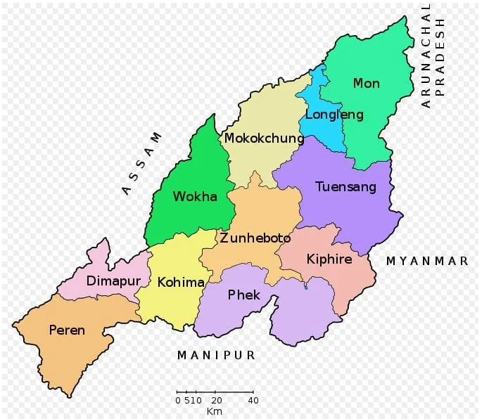 List of Districts of NAGALAND in Hindi and English, website, map | नागालैंड के सभी जिलों के नाम और उनकी वेबसाइट 