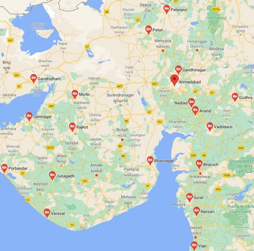 cities in Gujarat, towns in Gujarat, गुजरात के शहर