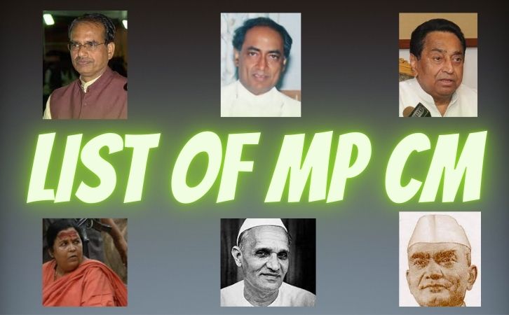 list of chief ministers of madhya pradesh | List of MP CM in Hindi | मध्य प्रदेश के सभी मुख्यमंत्रियों की सूची