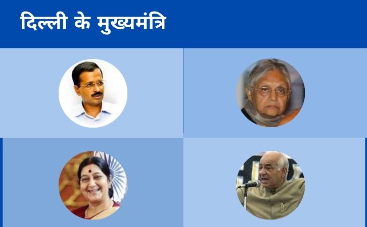 List of Delhi CM | ‎‎दिल्ली के मुख्यमंत्रियों की सूची और कार्यकाल | List of chief ministers of Delhi | Delhi CM list in Hindi PDF | Delhi Chief Ministers (CM) List PDF in Hindi | Delhi ke Mukhyamantri list in hindi 